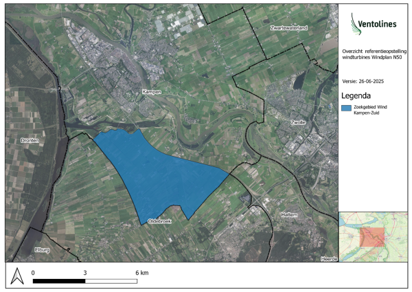 Overzicht referentieopstelling windturbines WP N50